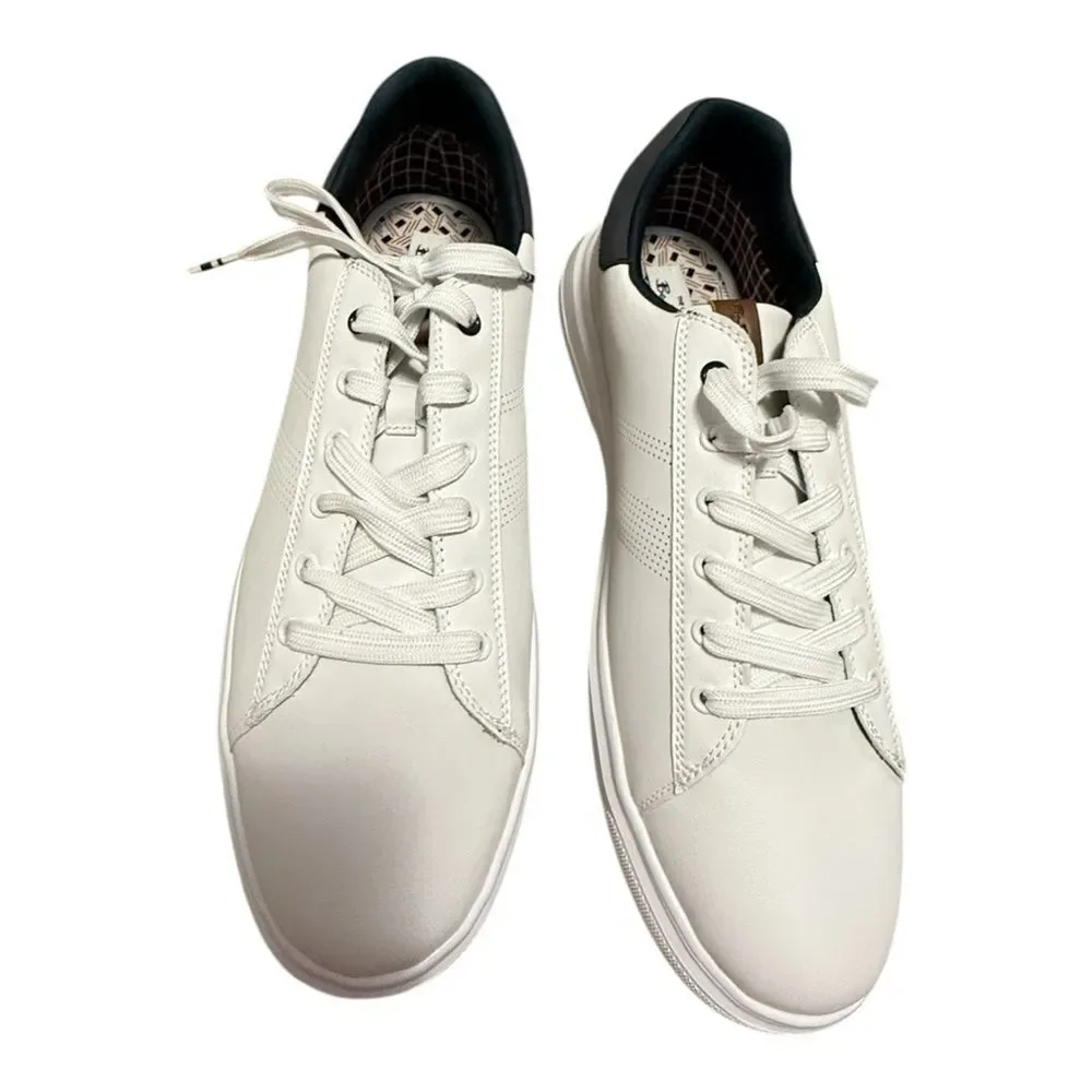 NEW BEN SHERMAN Hardie Low Top white grey size 10.5 men’s